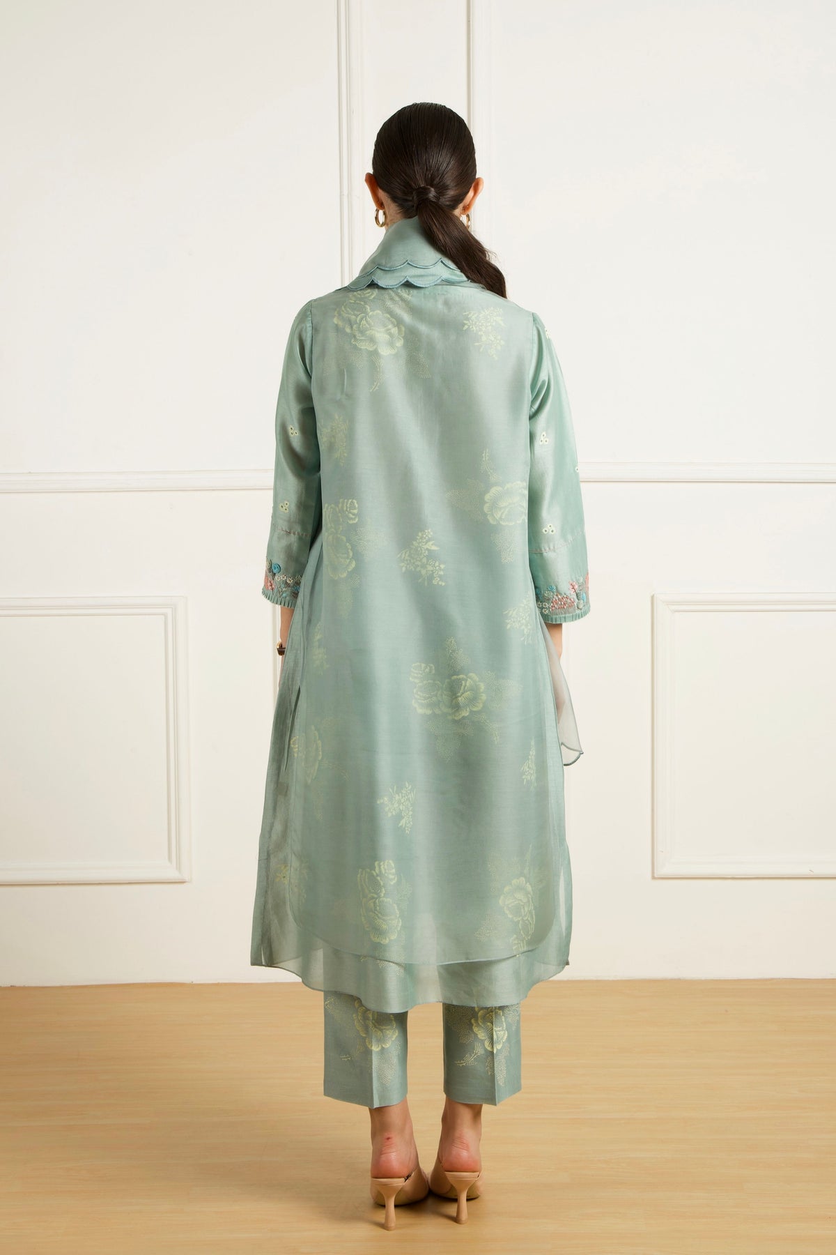 Mint Double Layer Kurta Set