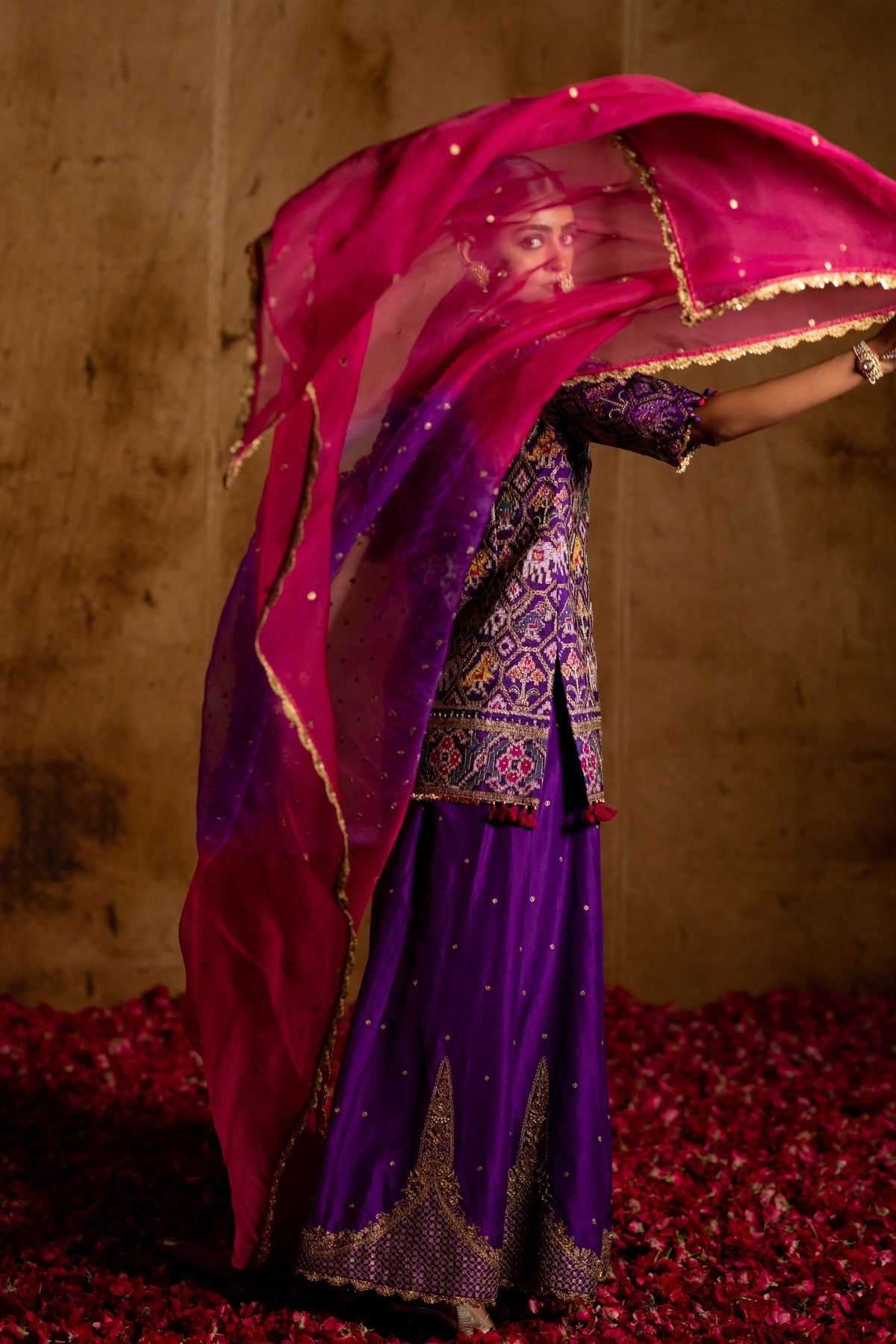 Magenta Dupatta