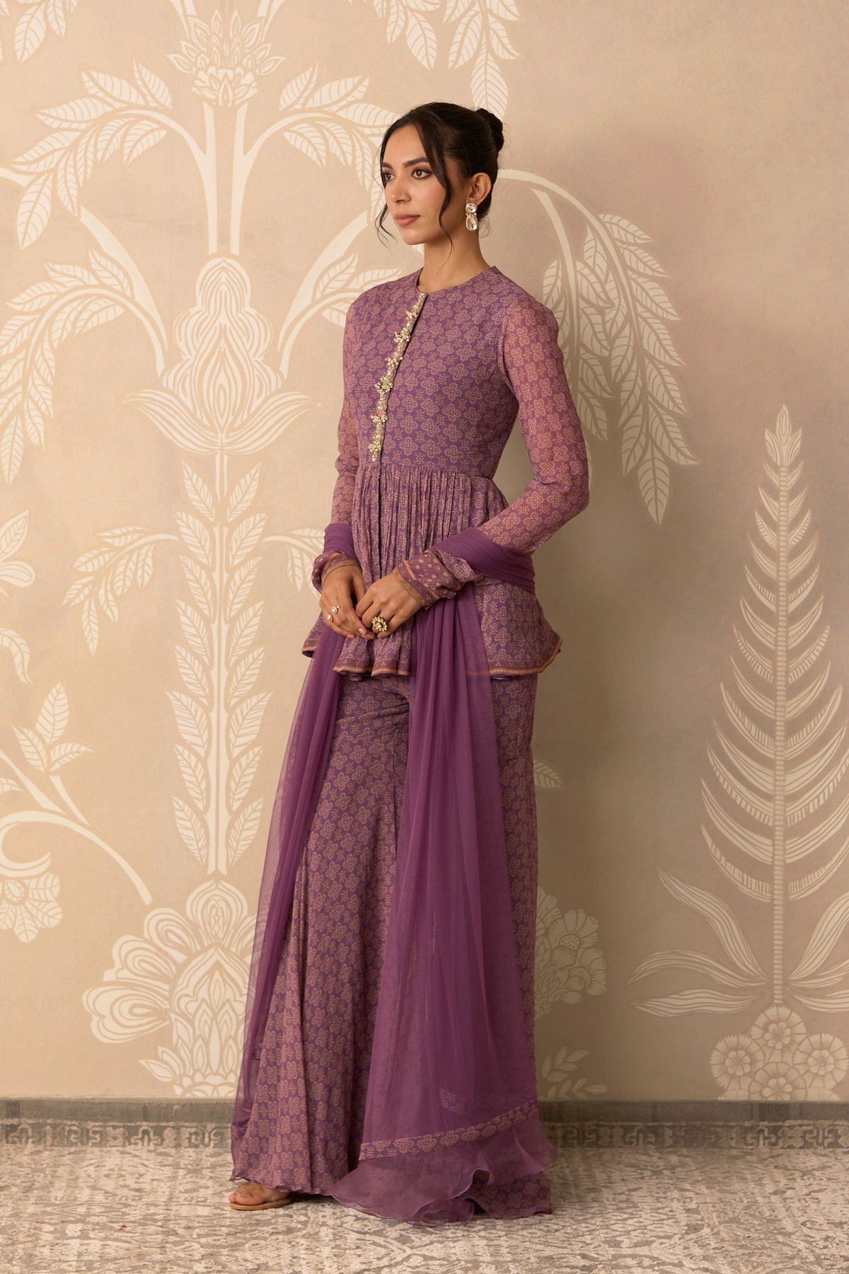 Izhaar Peplum sharara Set