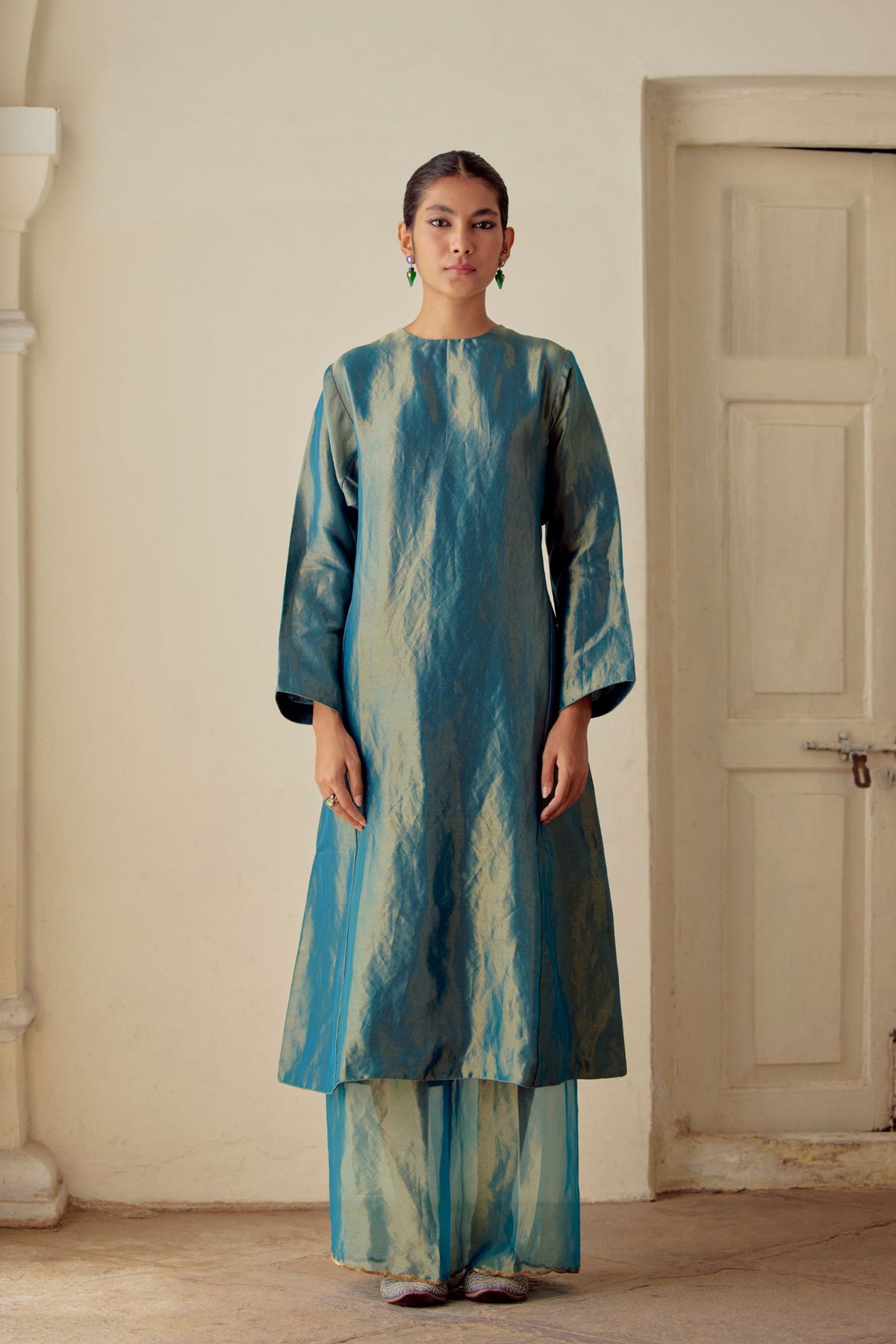 Zaaya Tissue Silk Aegean Kurta Set