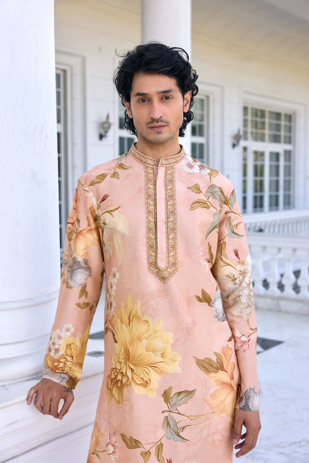 Faiza Vintage Floral Kurta Set
