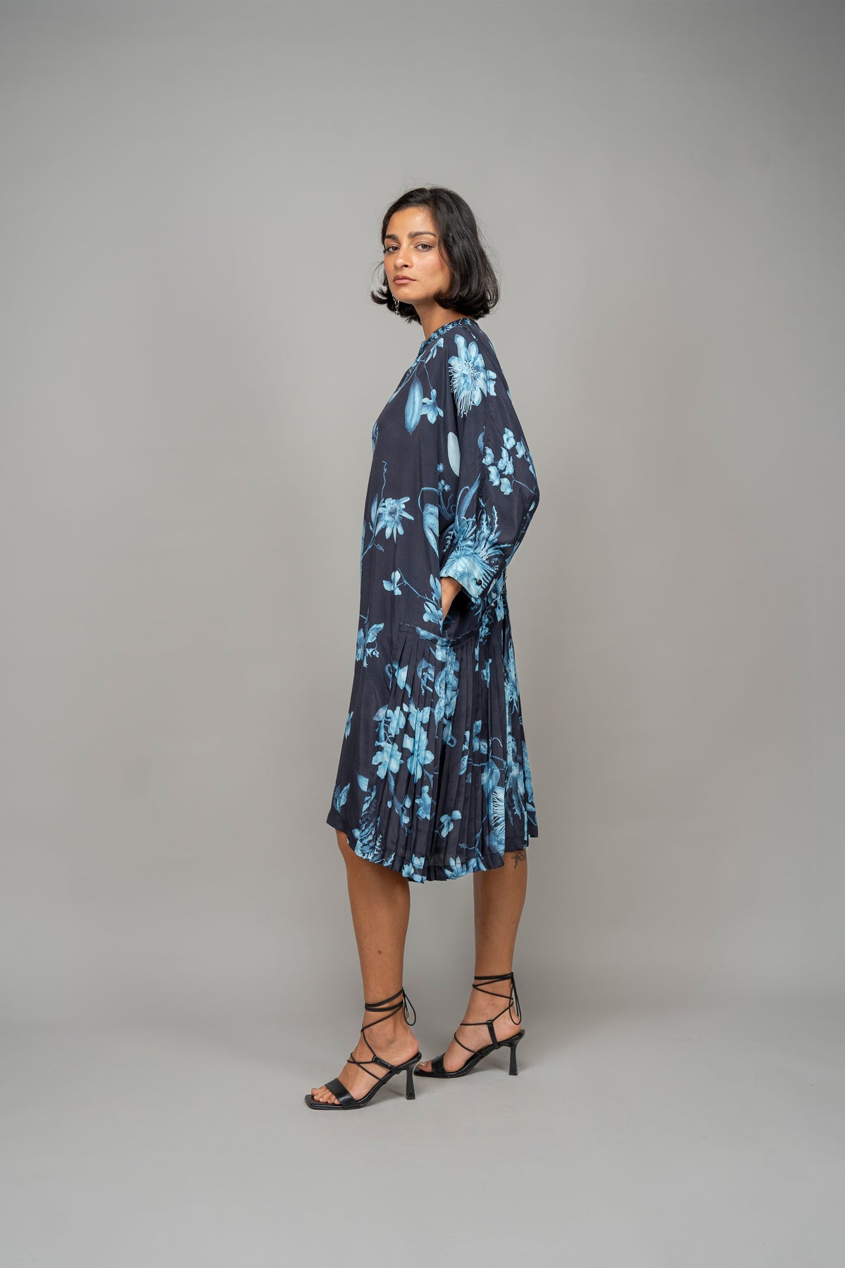 Garden Print Fin Dress in Aurora Borealis