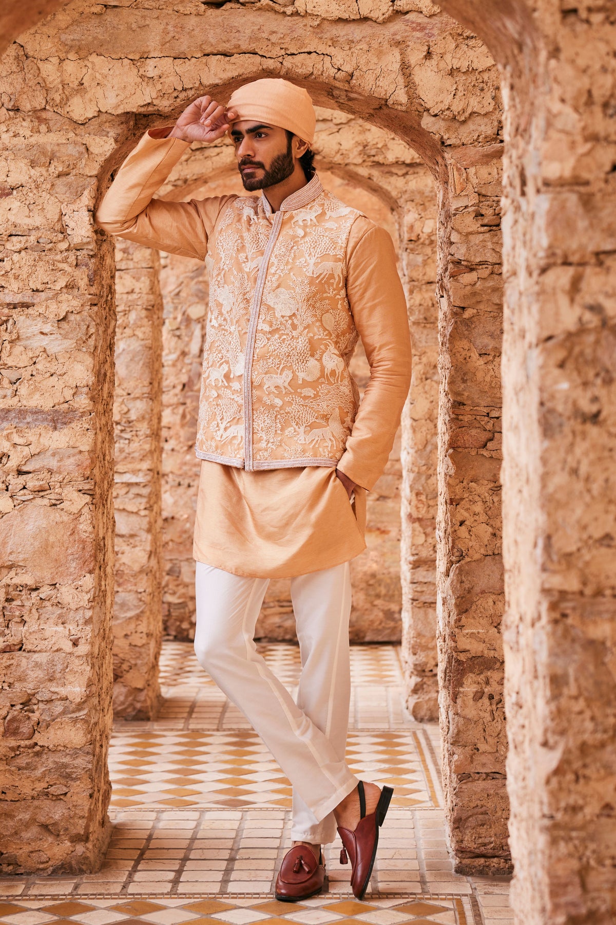 Beige Muraad Kurta Set