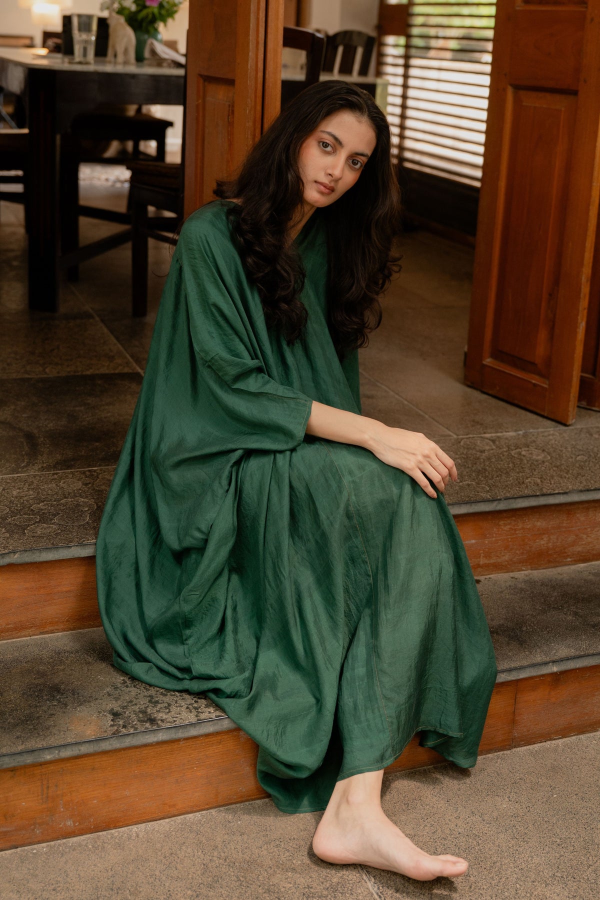Forest Green Pondy Kaftan