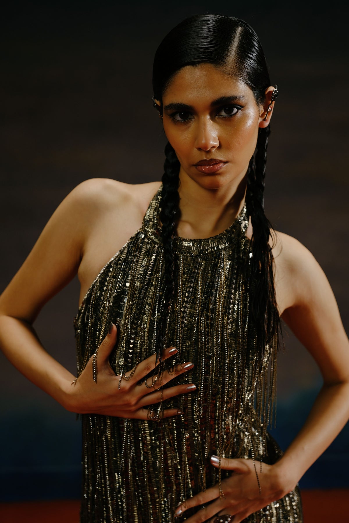 Textured Sequins Dress