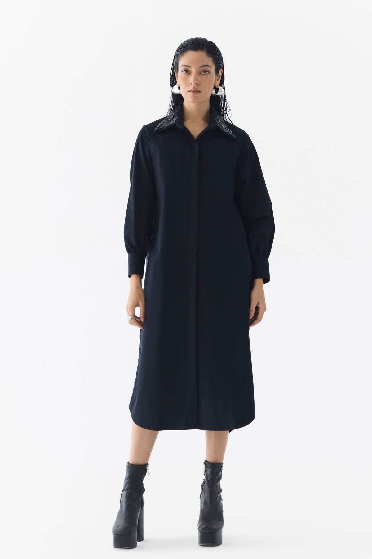 Calla Shirt Dress With Multi Vest