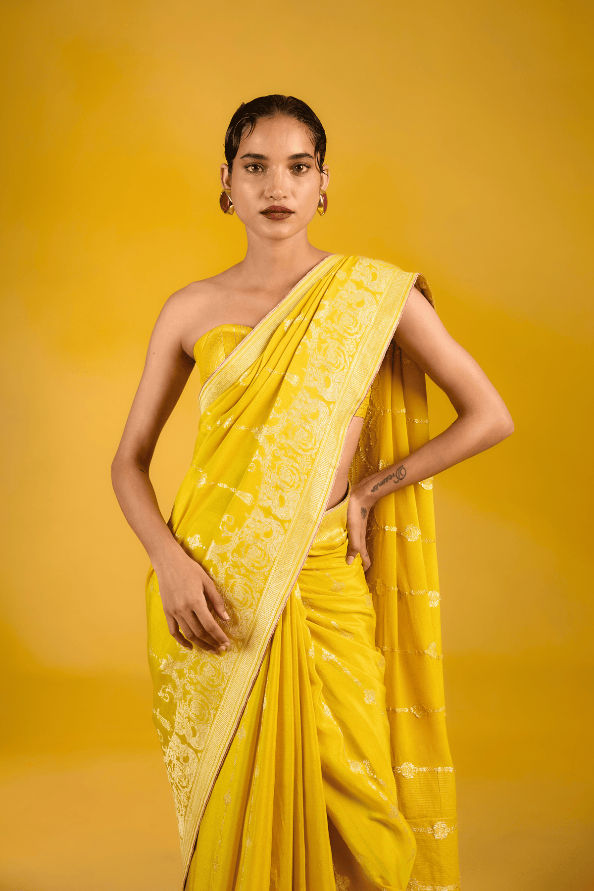 The Golden Ale Saree