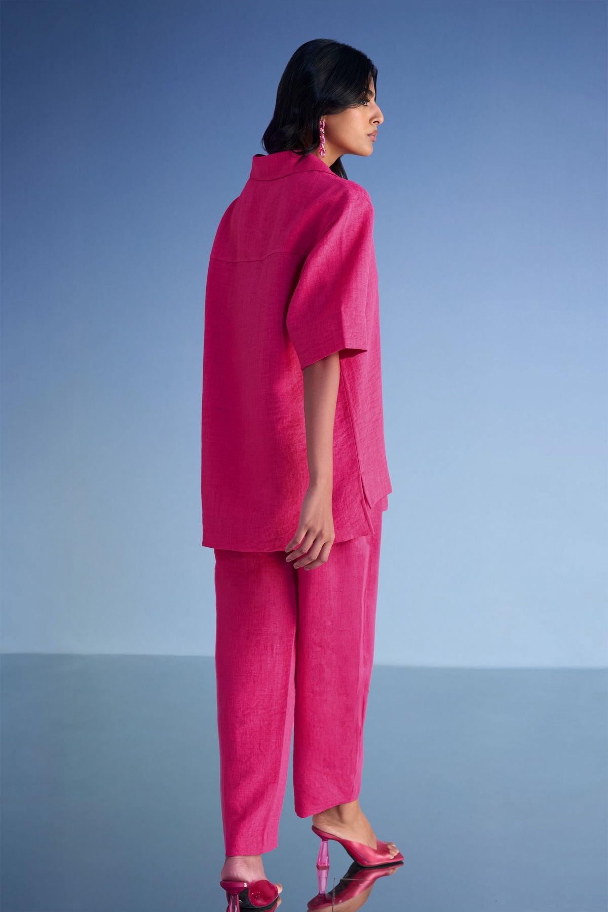 High-low Fuchsia Top