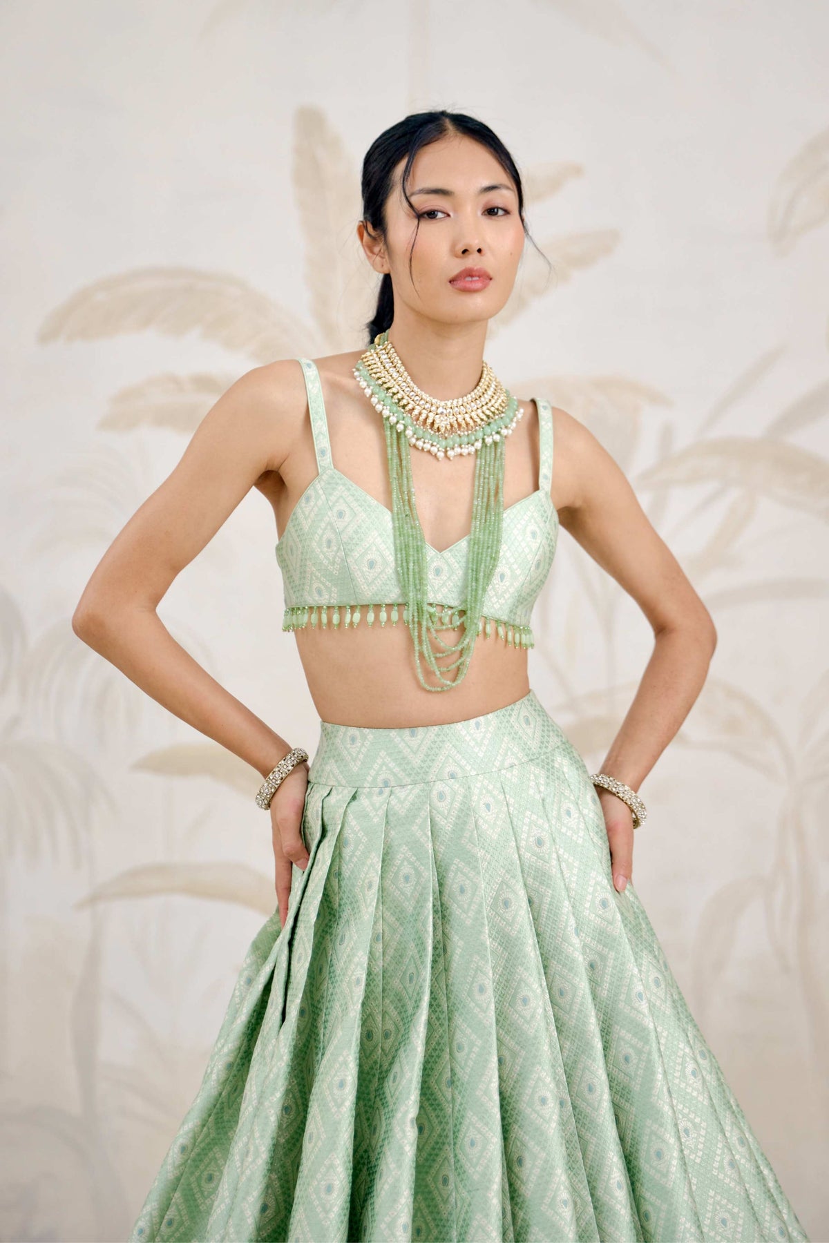 Secrest Green Lehenga Set