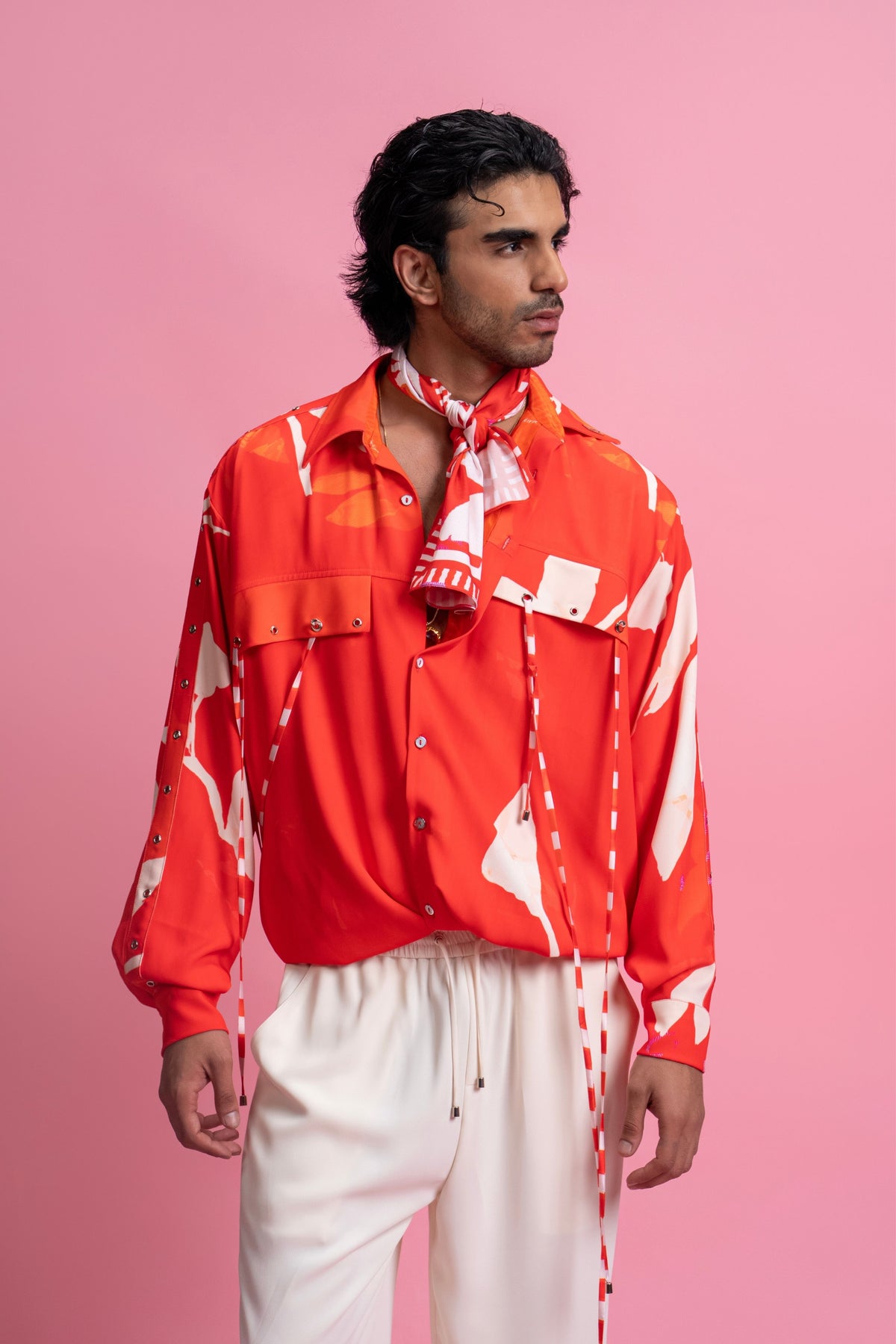 Red Bomber Jacket Set
