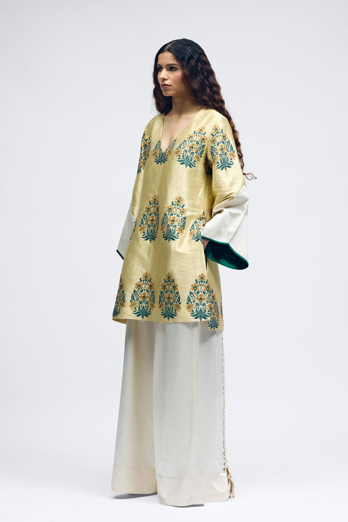 Reverse Brocade Tunic