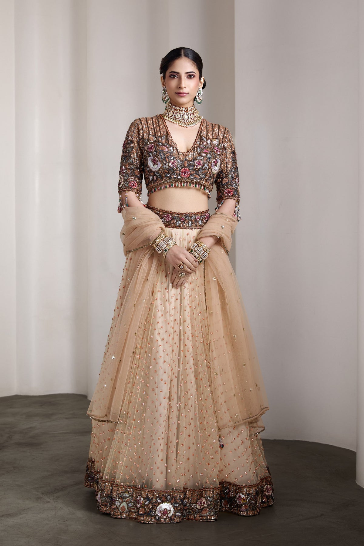 Jewel Toned Patchwork Lehenga