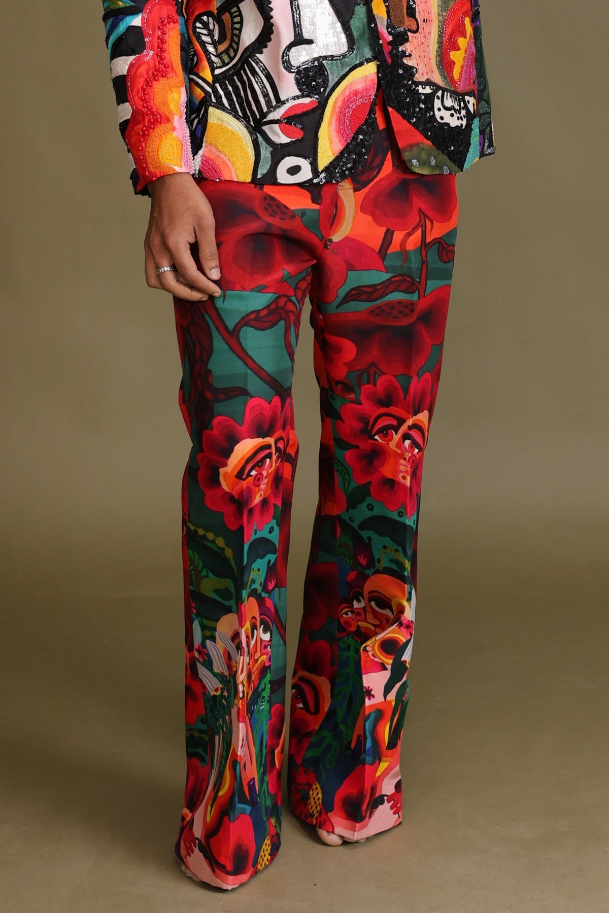 Sol Printed Flared Trouser