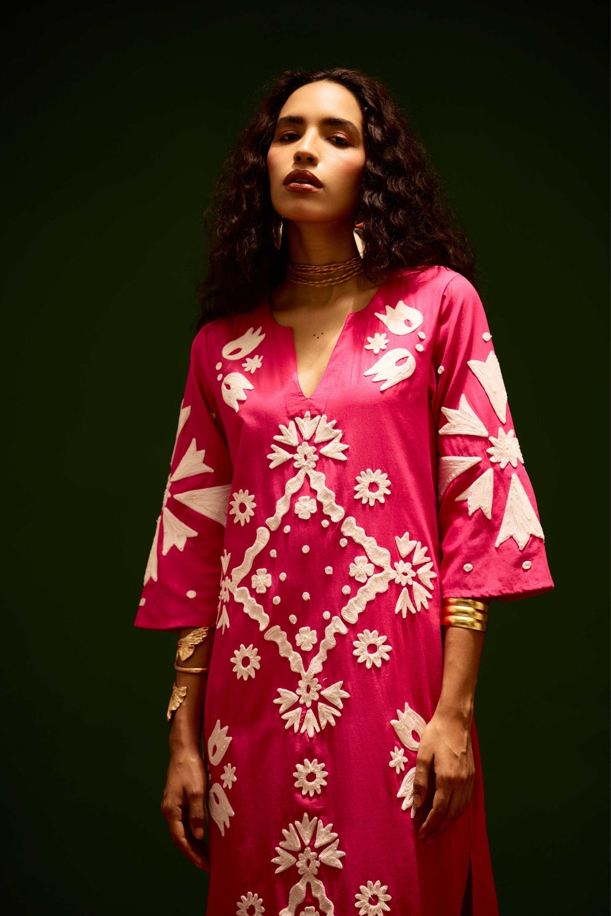 Fuchsia Cotton Maxi