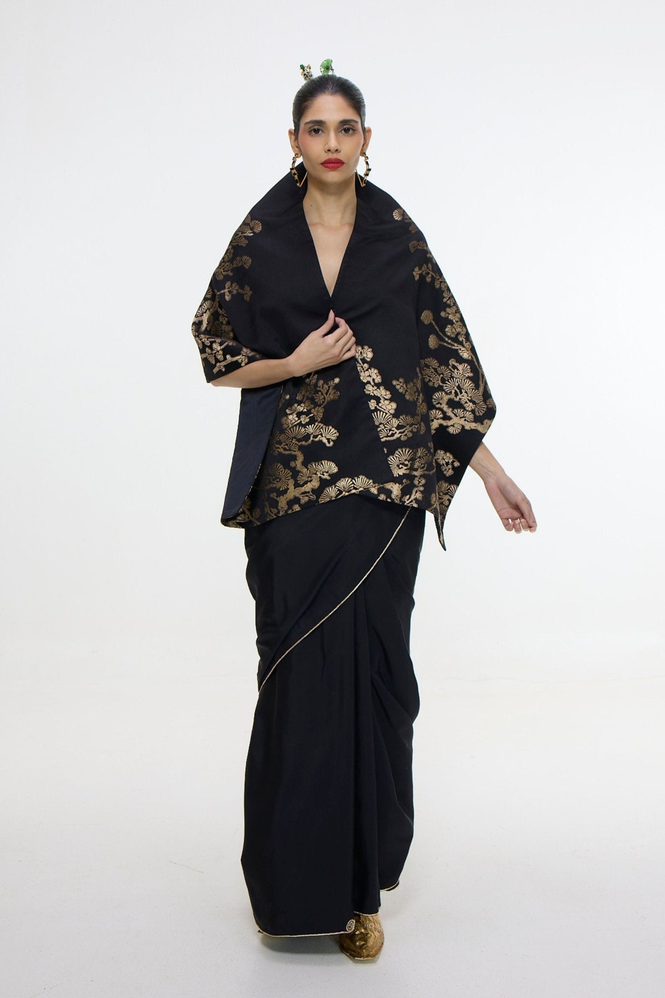 Handwoven Onyx Silk Shawl - Ekaya - Elahe