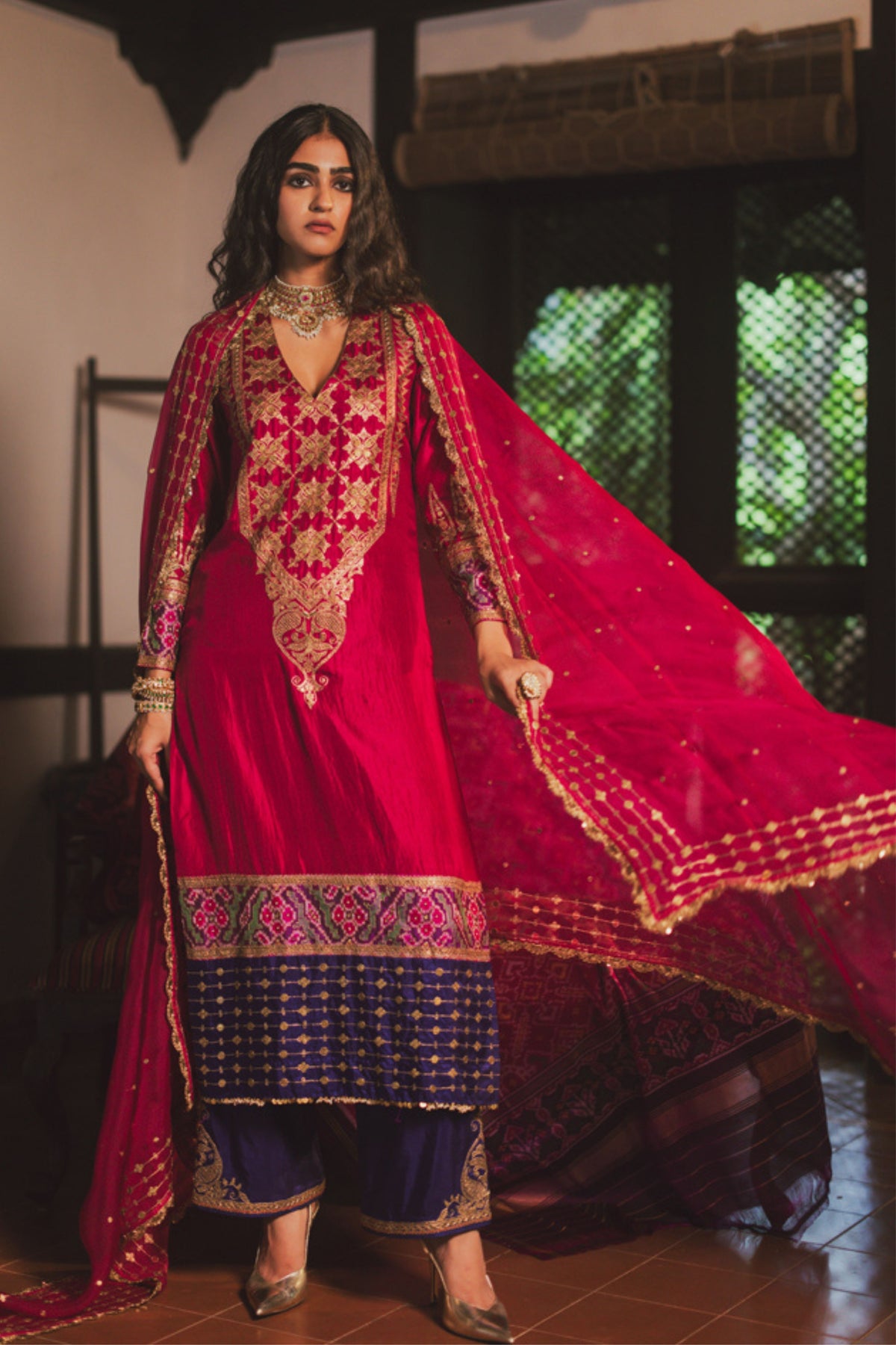 Dipali Magenta Kurta Set