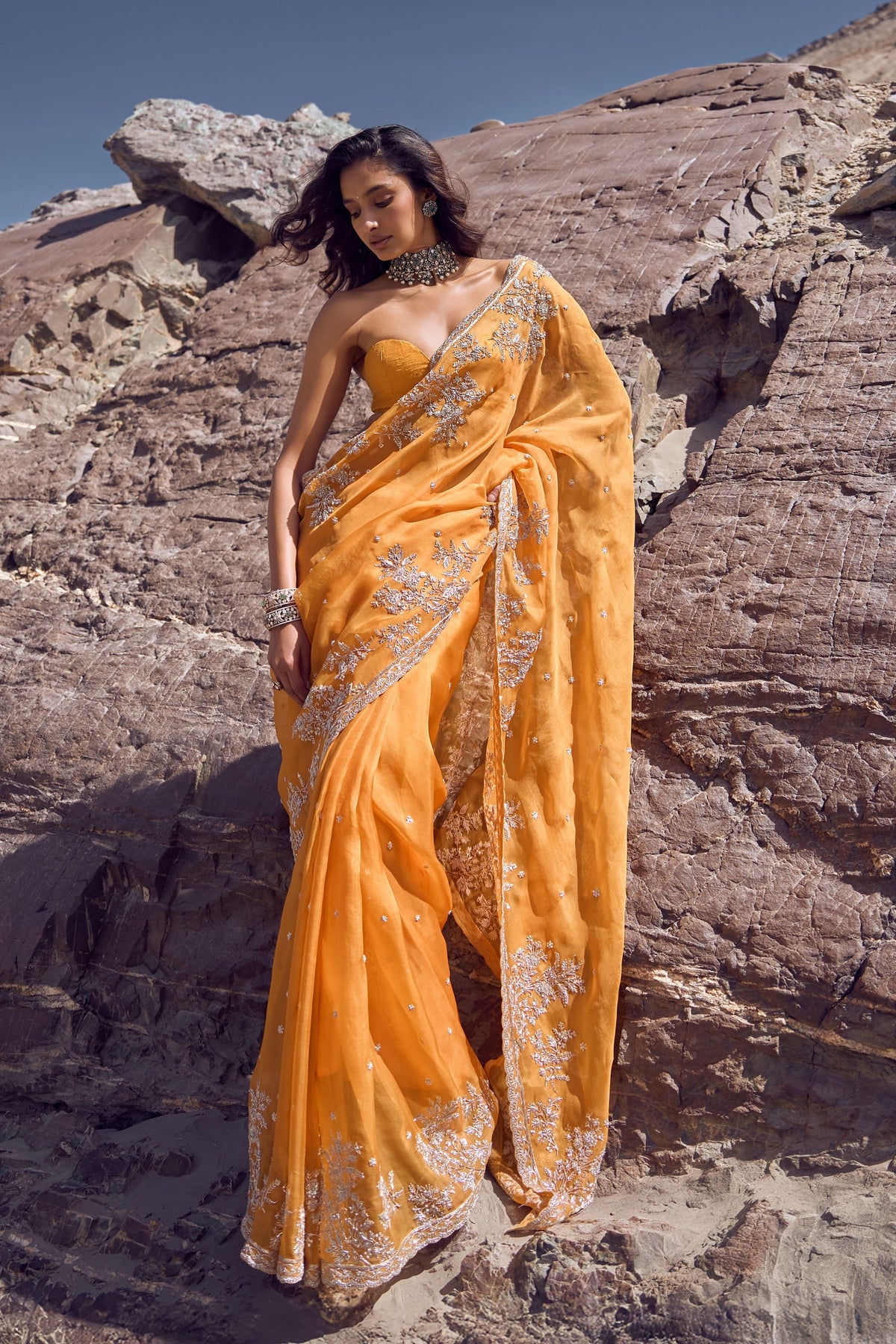 Inayat Orange Saree