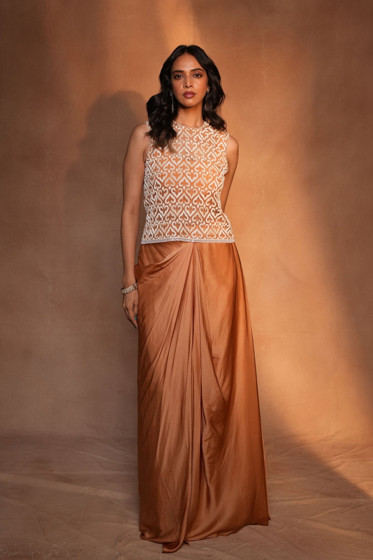 Brown Skirt Set