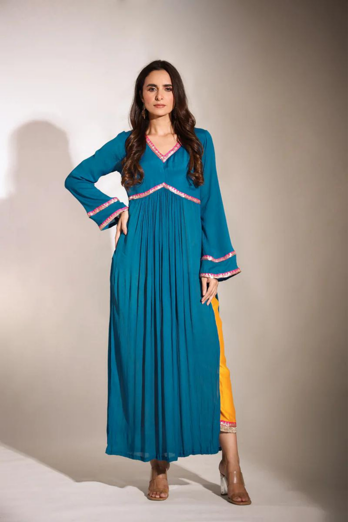 Teal Blue Kurta Set