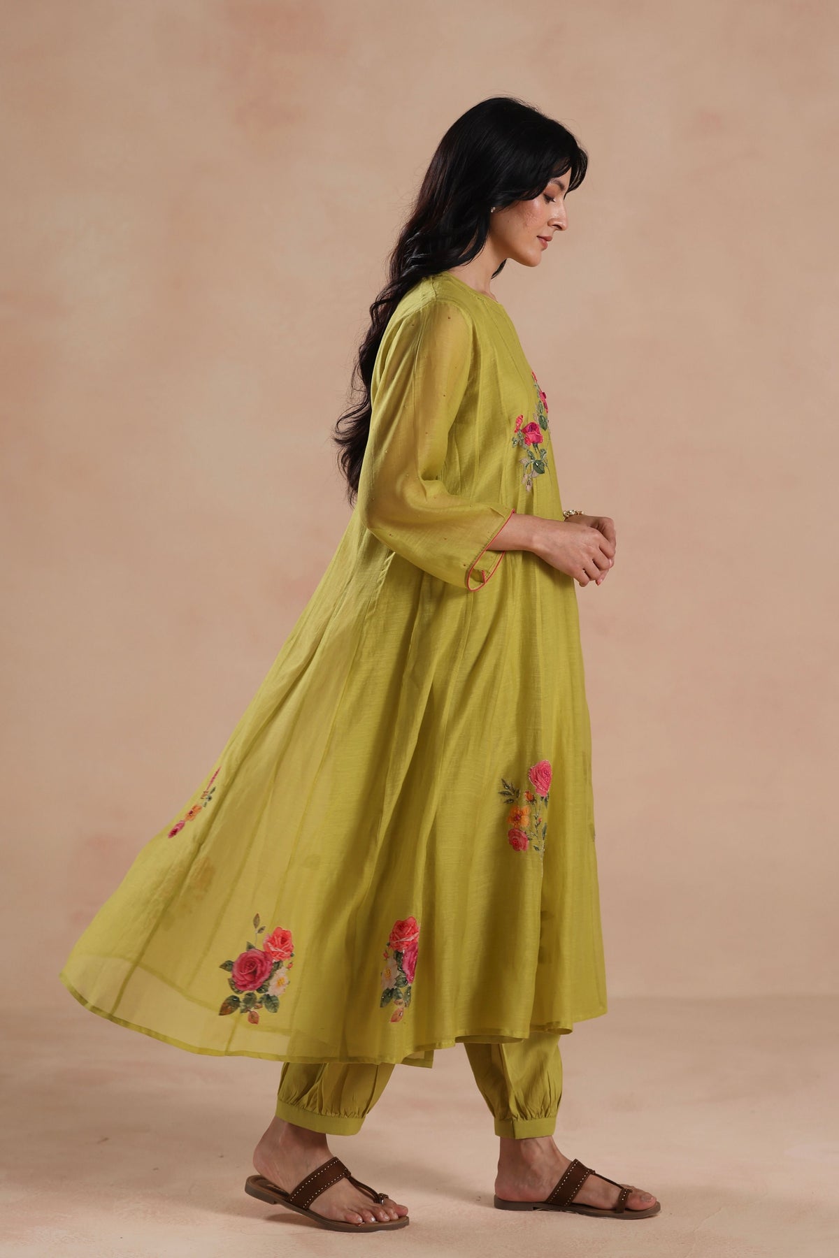 Holi Green Kurta Set