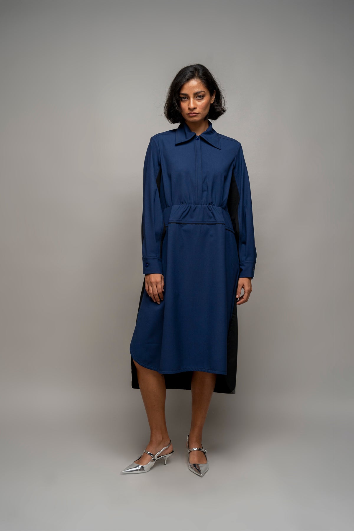 Pco Navy Shirt Dress
