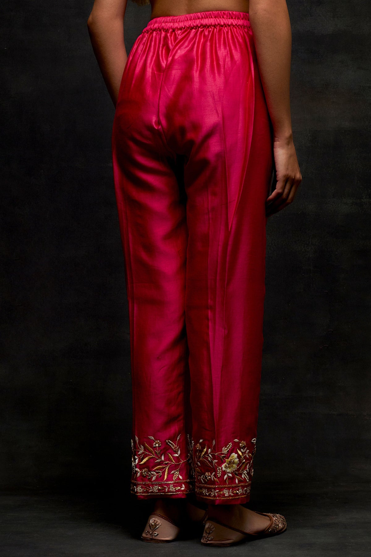 Pink Placket Kurta Set