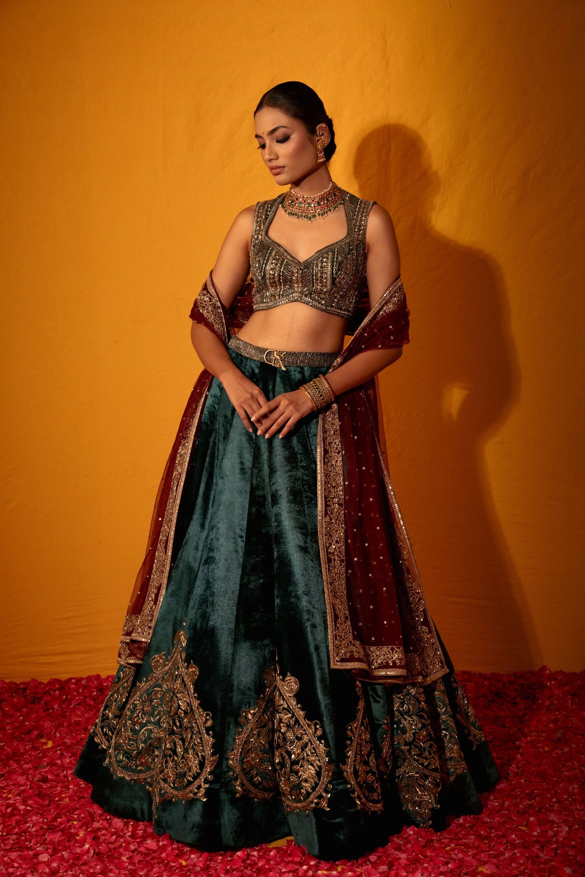 Vannam Lehenga Set