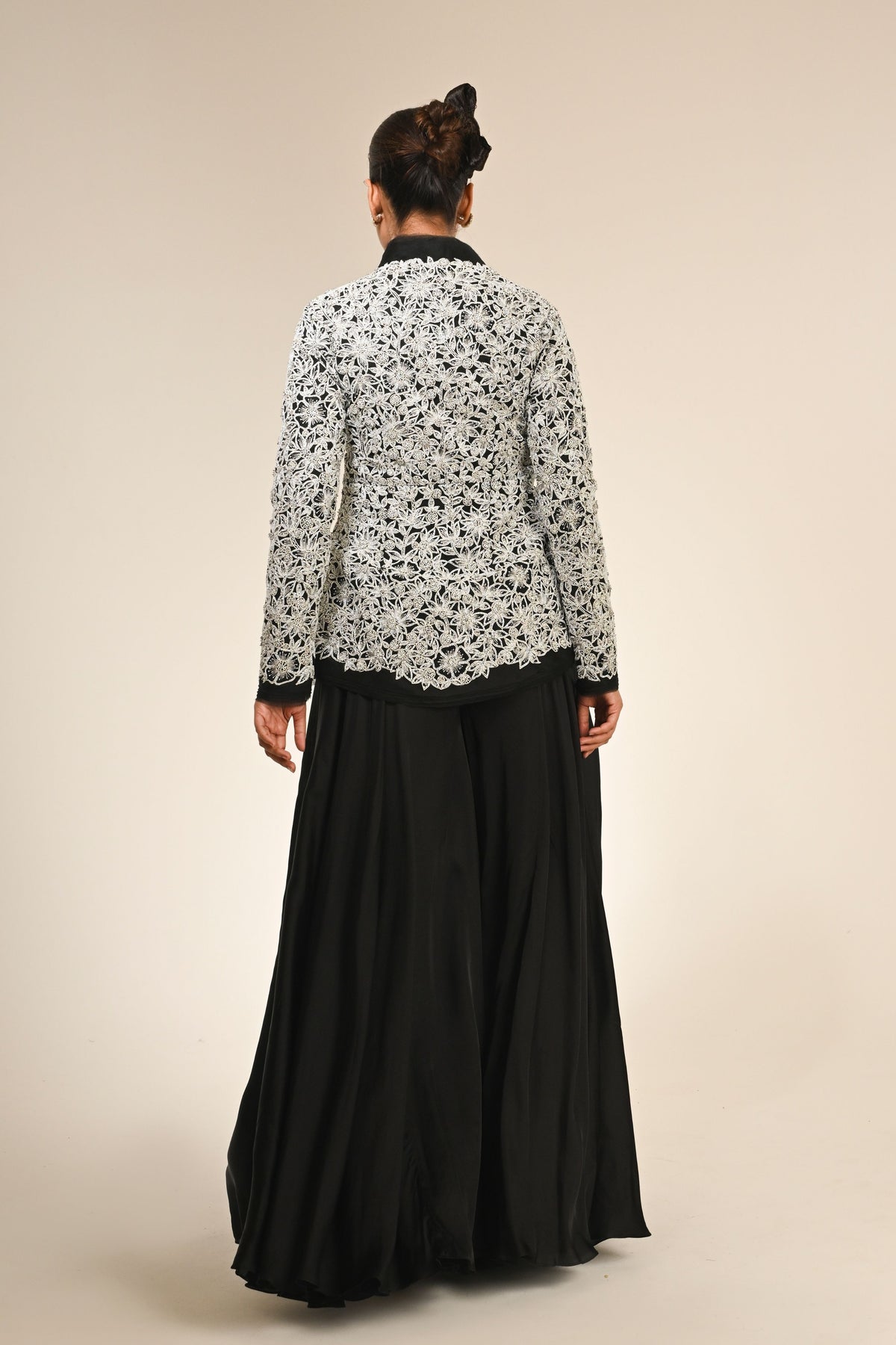 Floral Cutwork Jacket Set