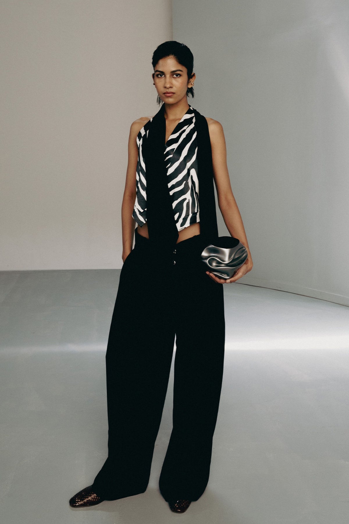 Zebra Scarf Waistcoat