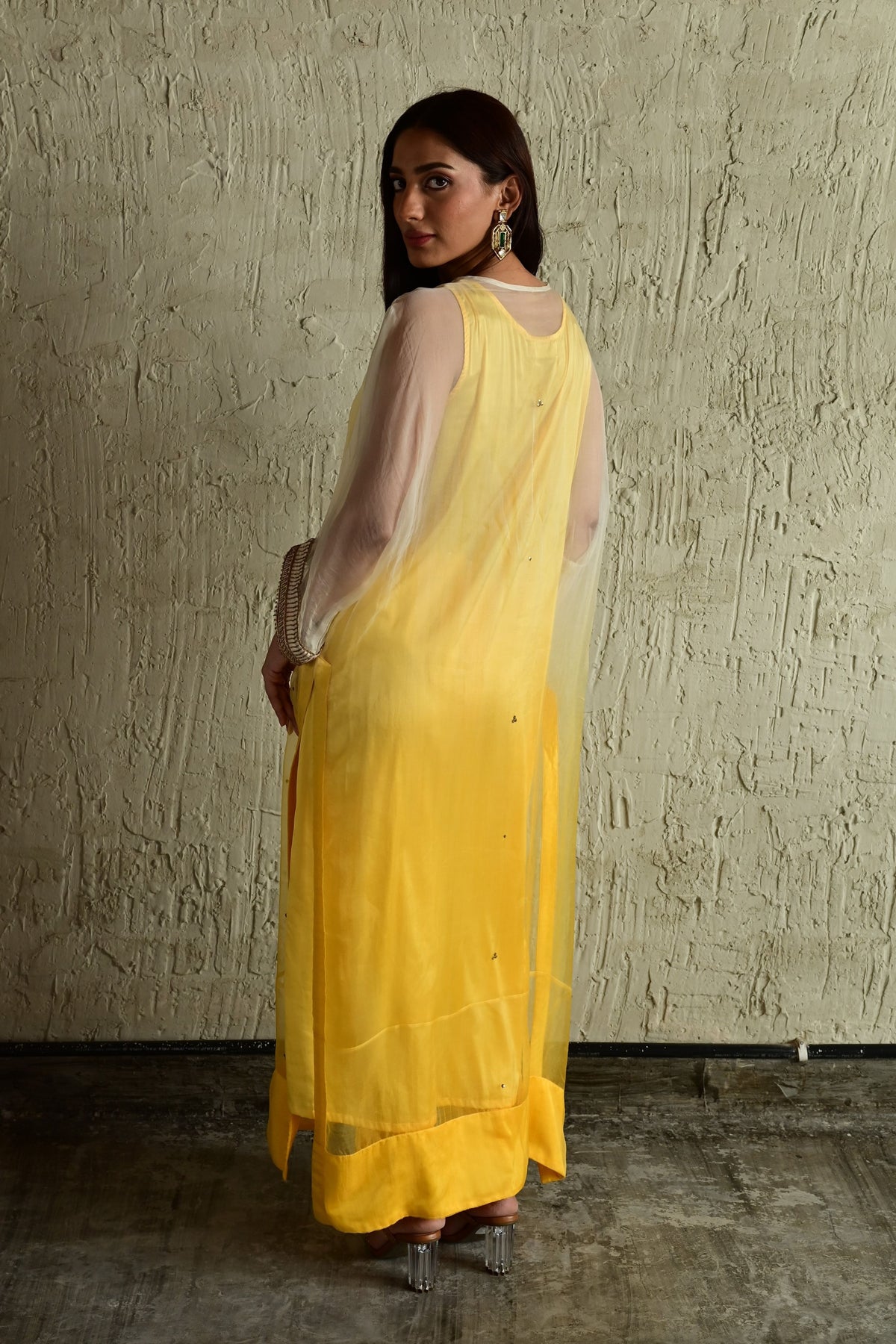 Sunshine Yellow Waahida Kaftan Set