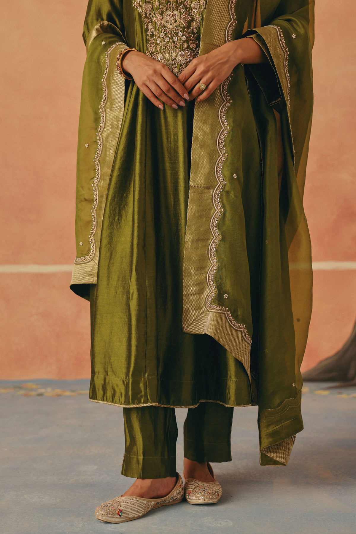 Bagh Mehndi Anarkali Set
