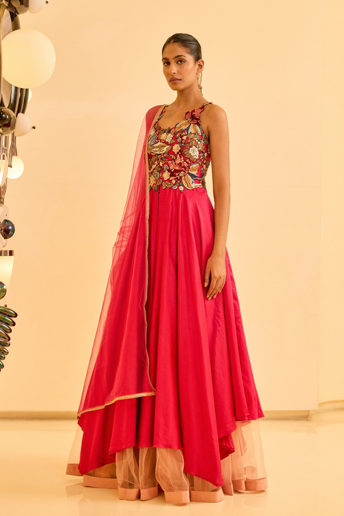 Hot Pink Skirt Set