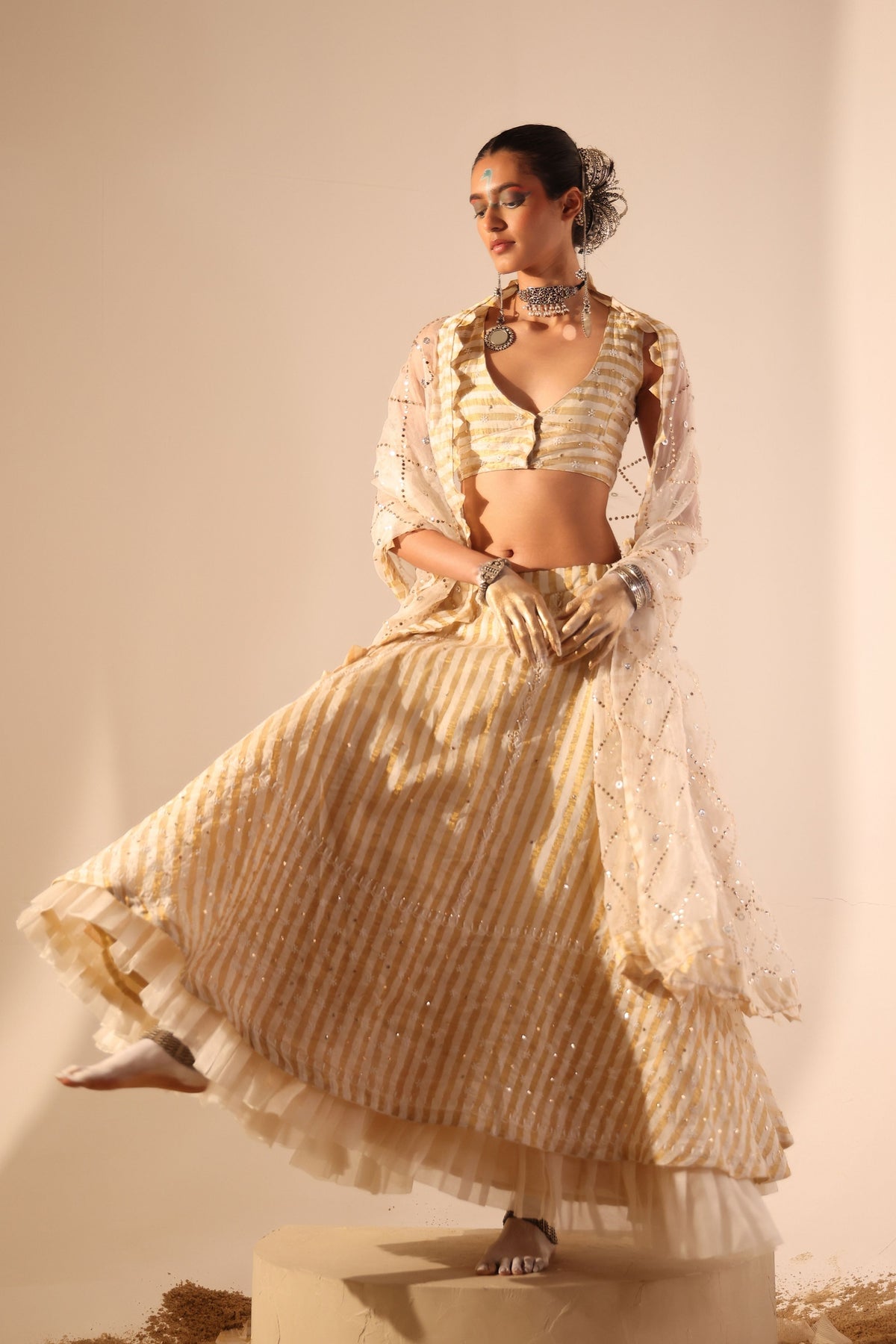 Gold Lehenga Set