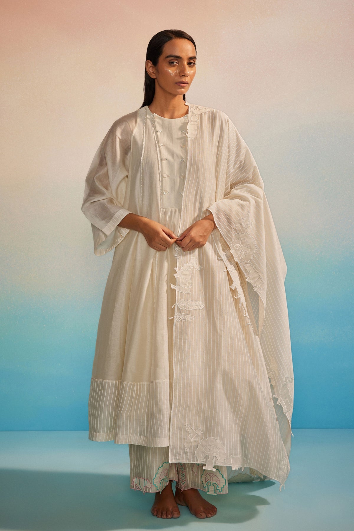 Midori Panelled Kurta Set