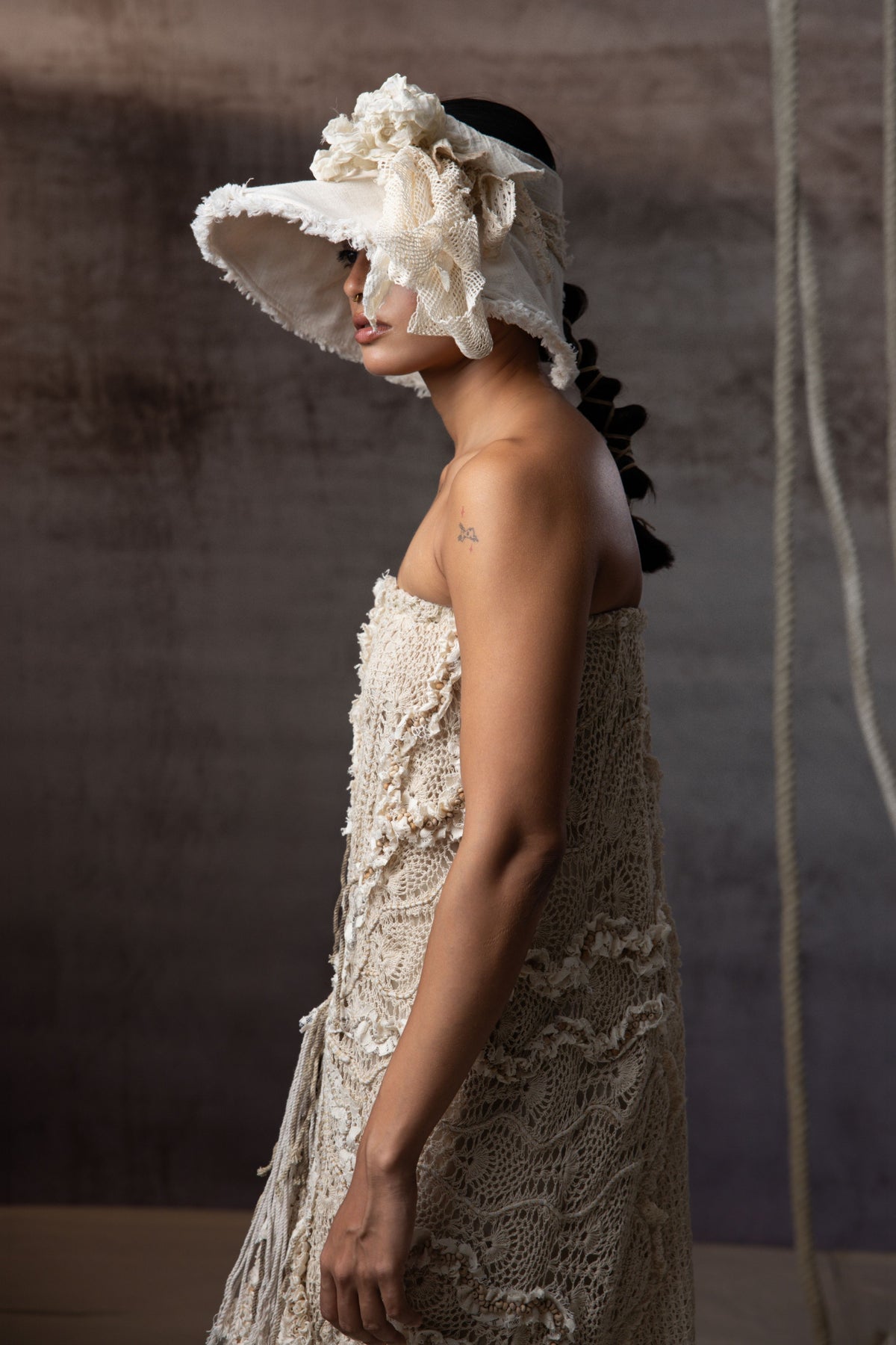 Ivory Crochet Tube Dress