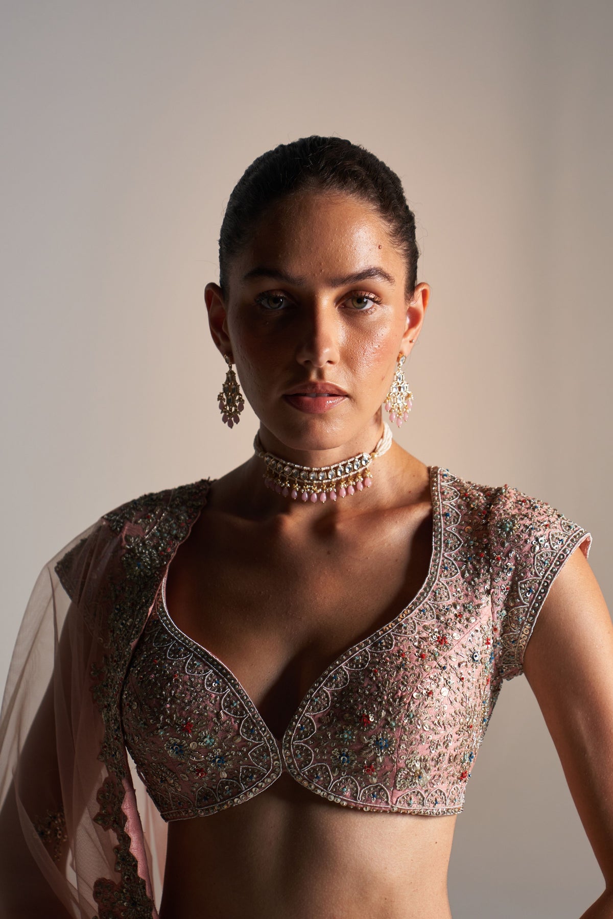 Coral Rose Lehenga Set