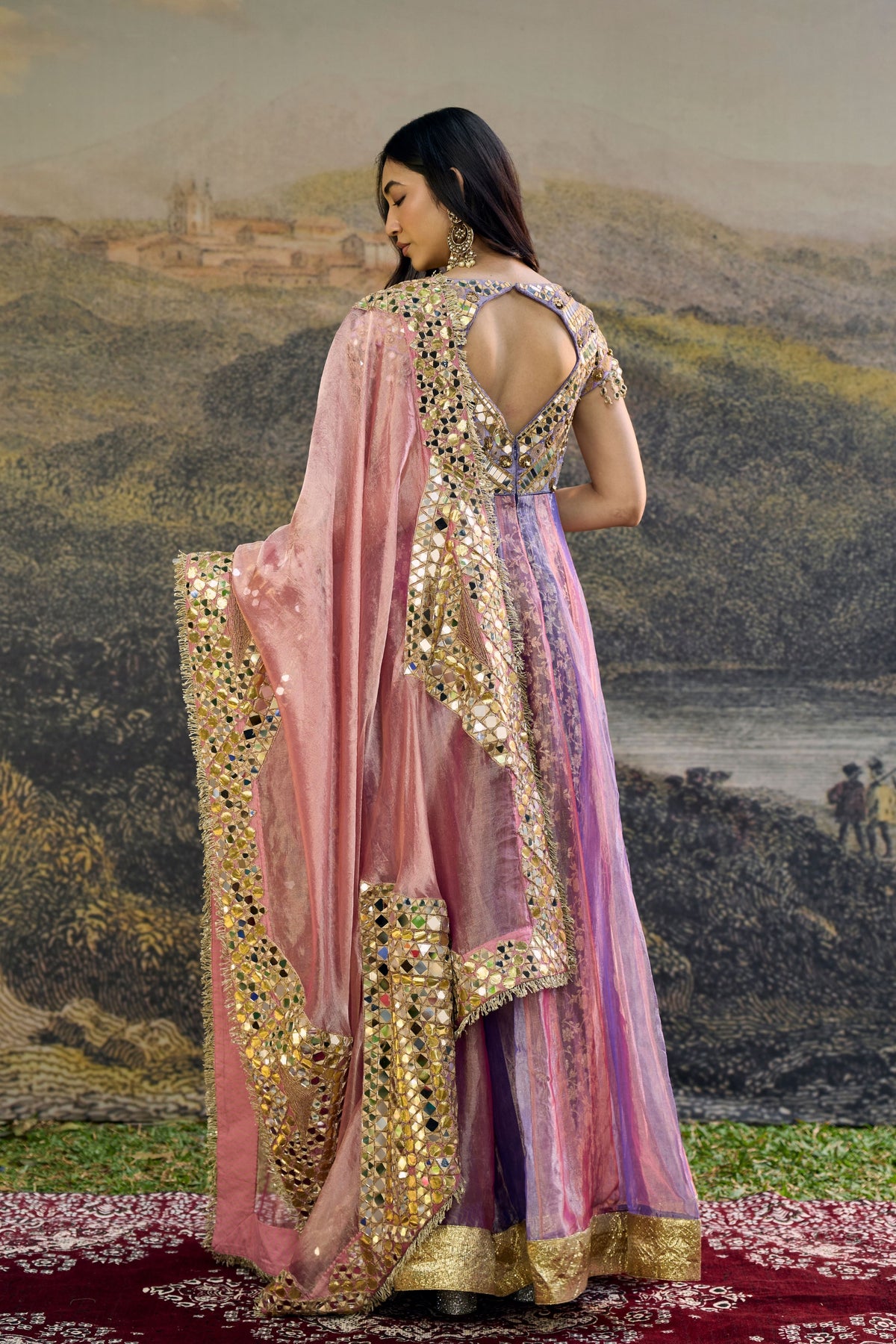 Bajrangi Mirror Anarkali Set