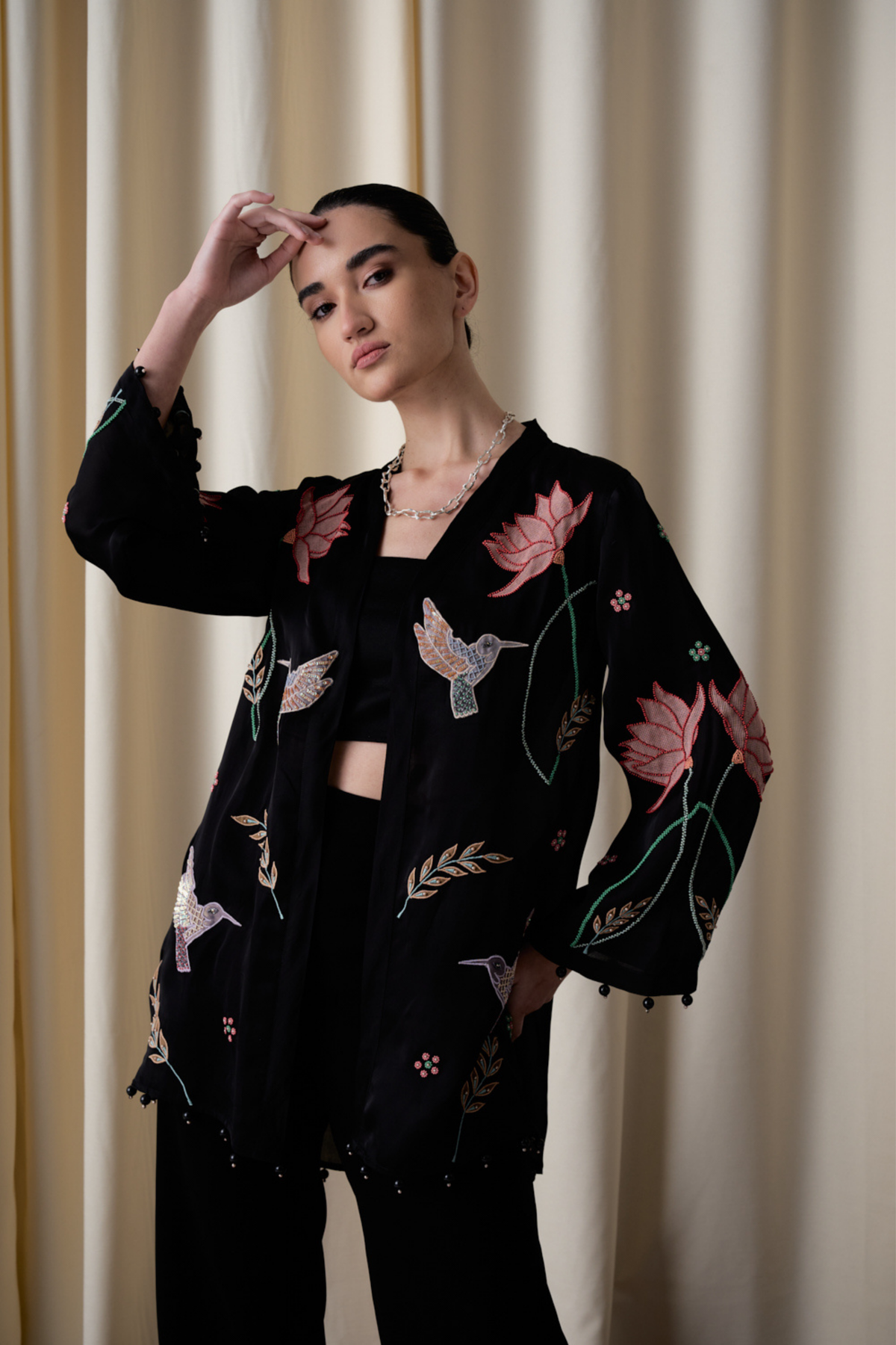 Wildflower Ensemble Black Jacket Set
