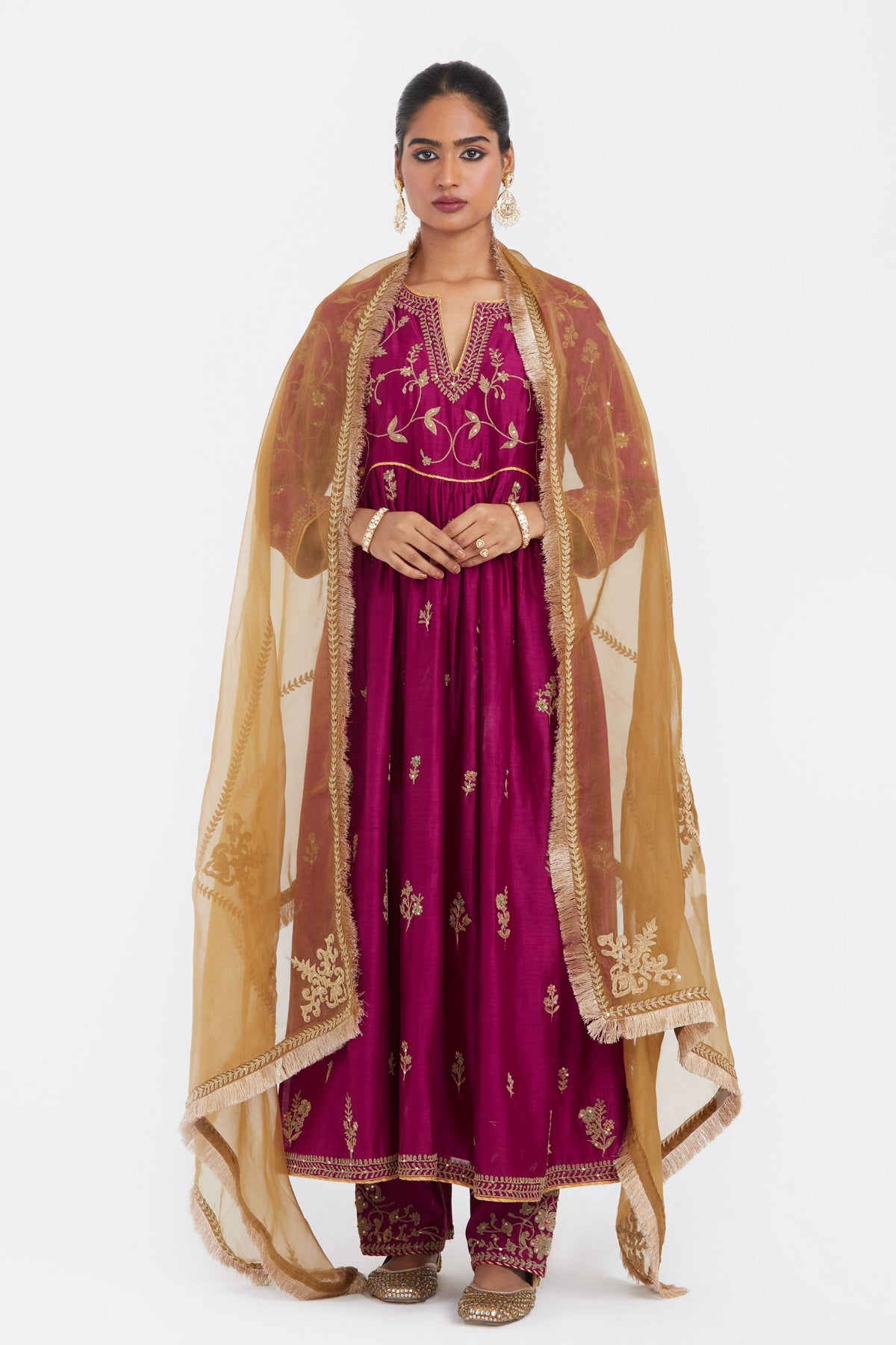 Deep Fuchsia Kurta Set