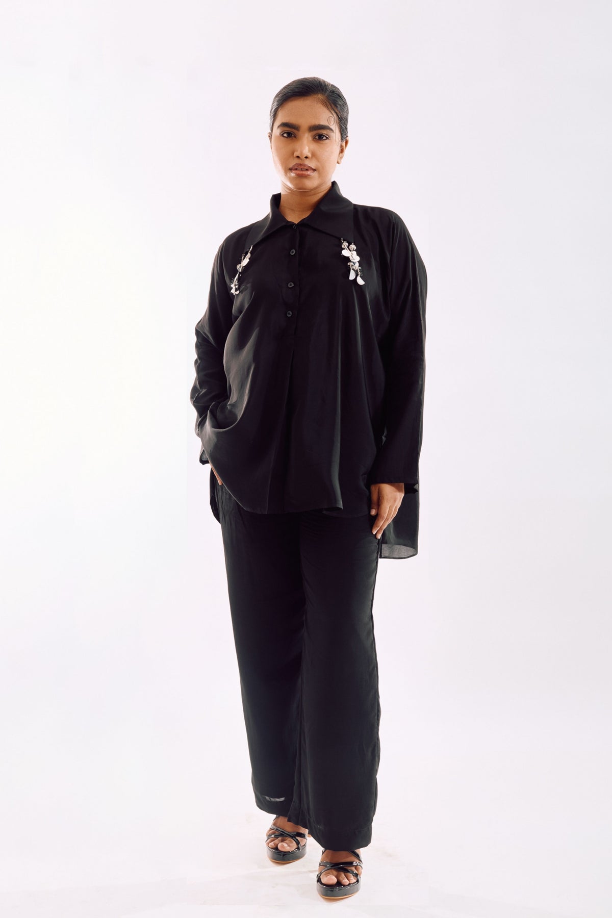 Black Tassel Co-ord Set