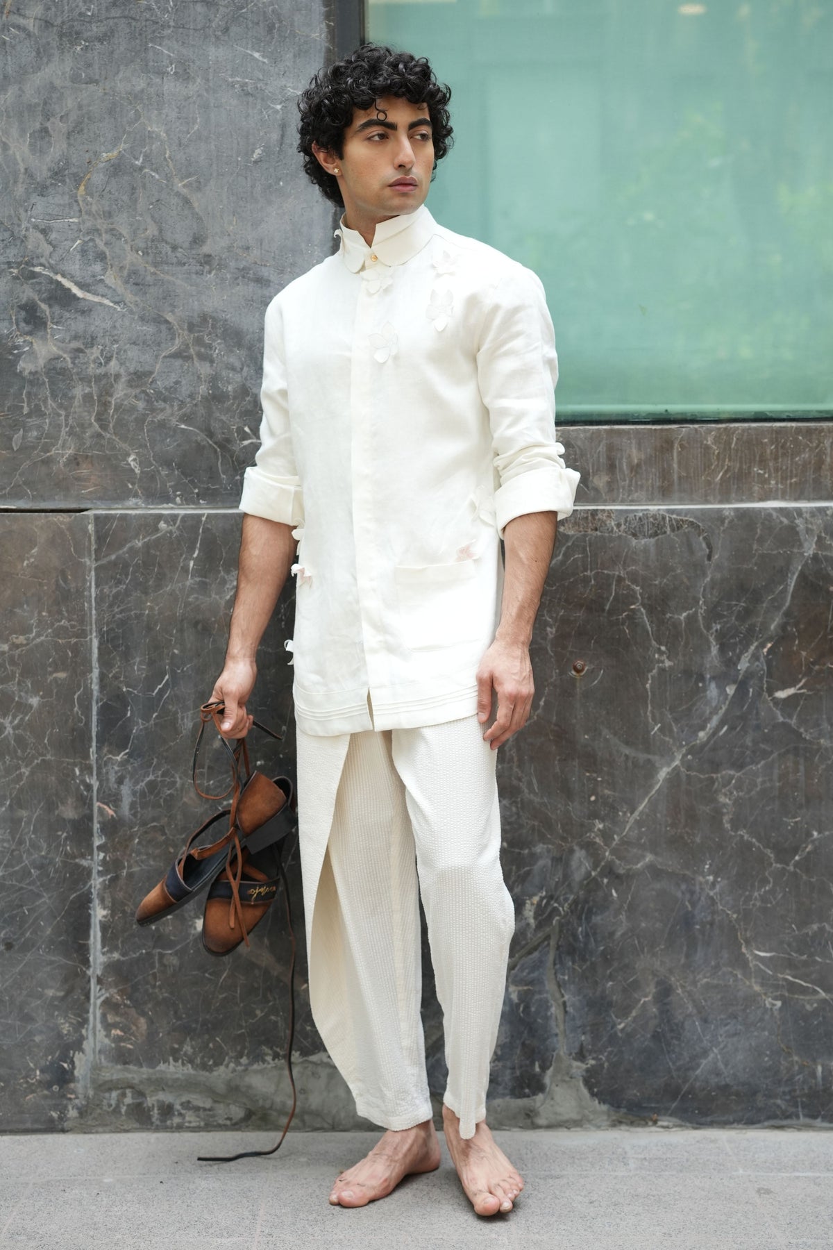 Ivory Plumb Trousers