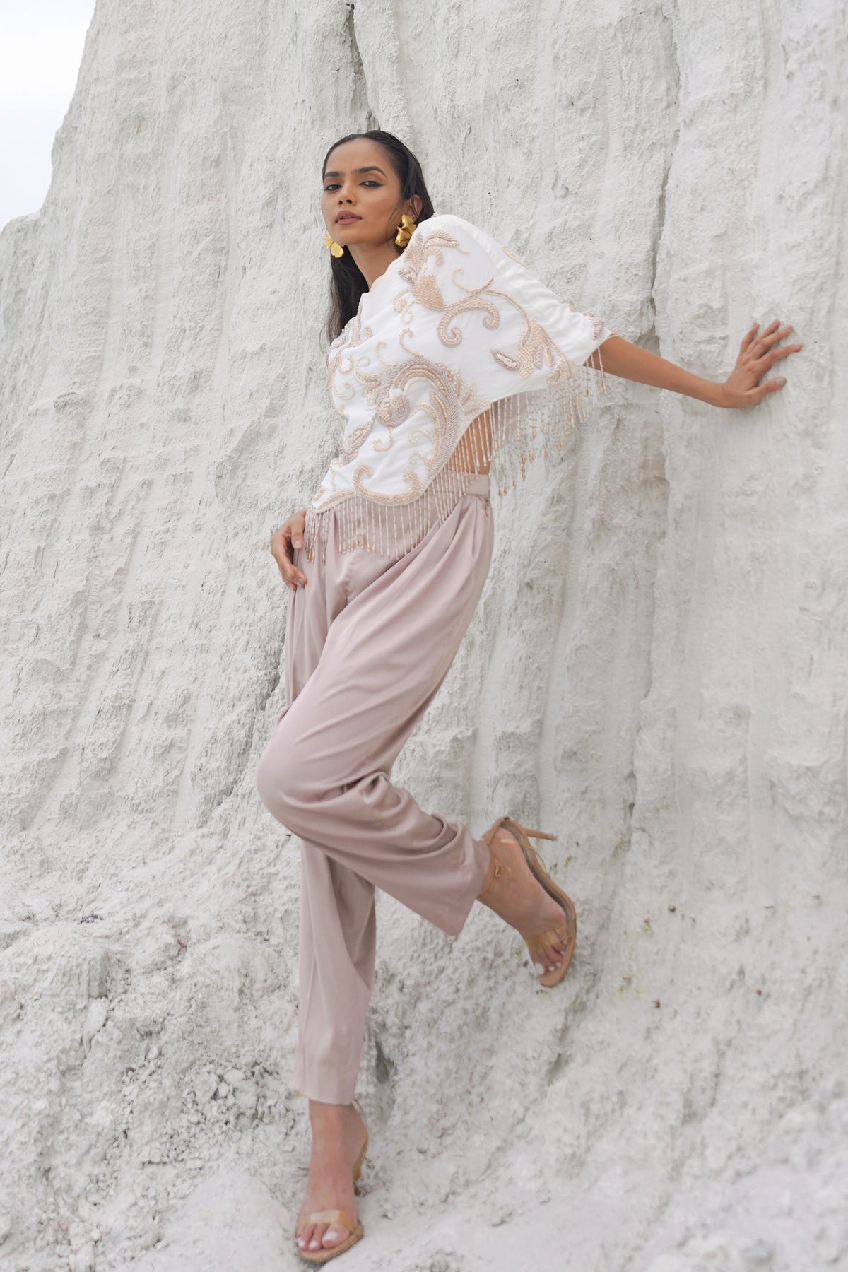 White and Pastel Co-ord Set