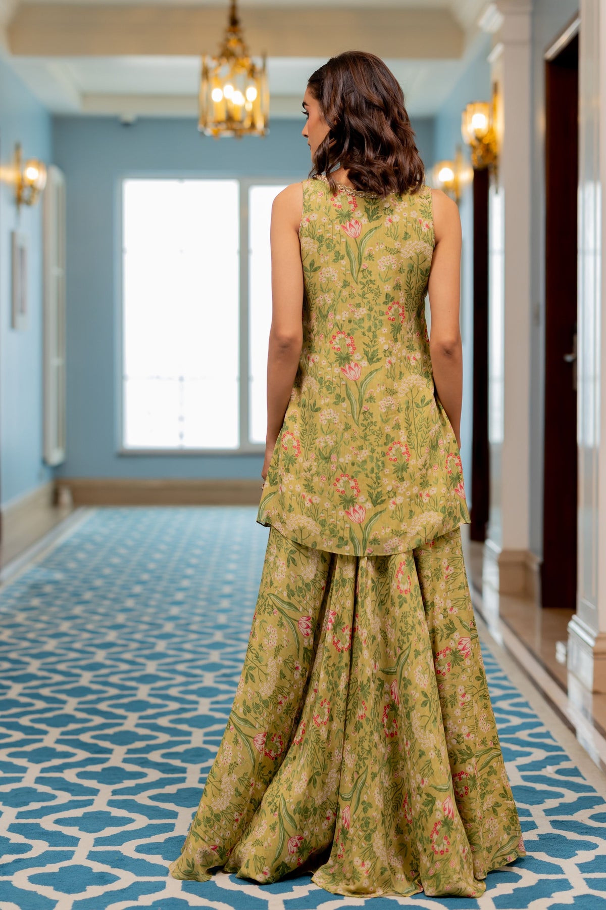 Missy Sage Green Sharara Set