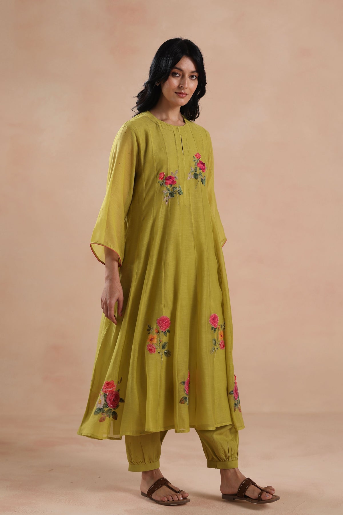 Holi Green Kurta Set