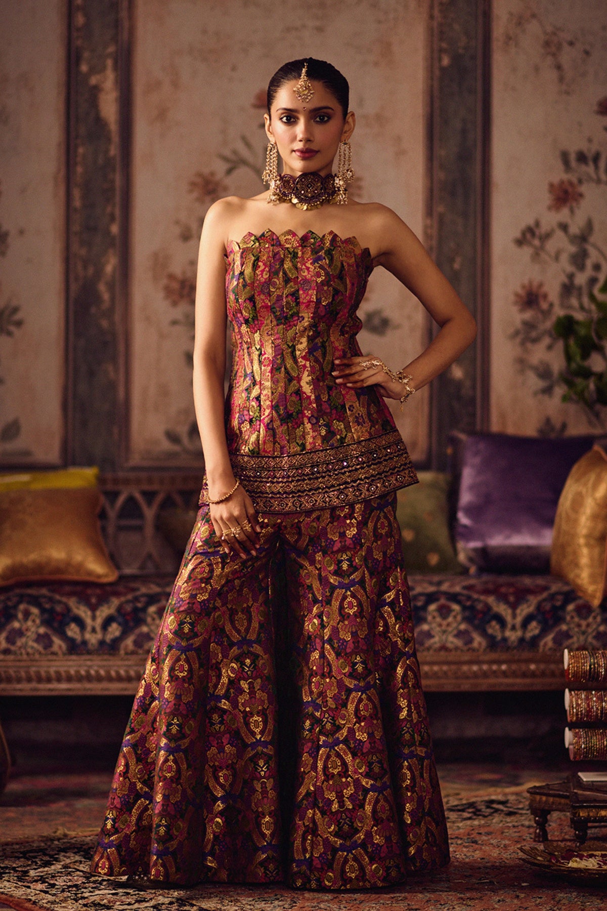 Khwaab Rang Corset Sharara Set