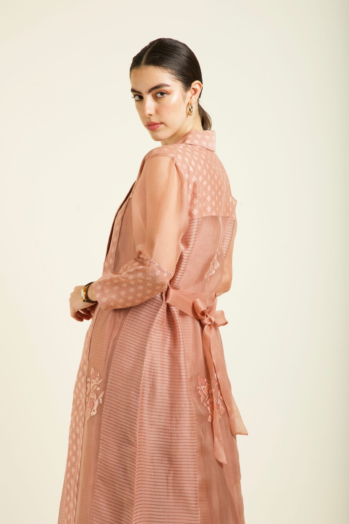 Almond Stripe Jacket Dress