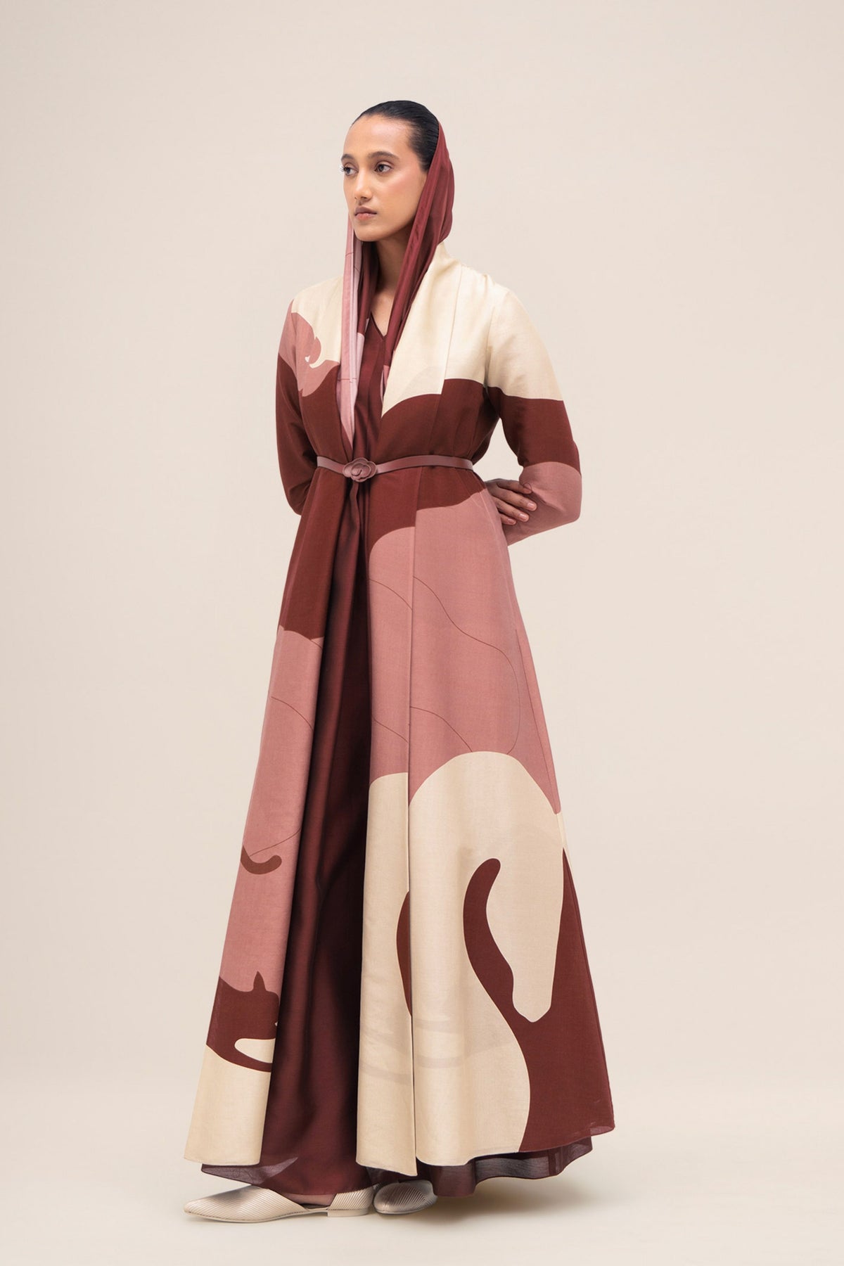 Ghubar Brick Abaya Set