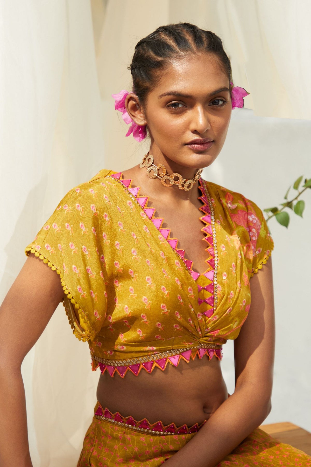Lehenga Set In Mehendi