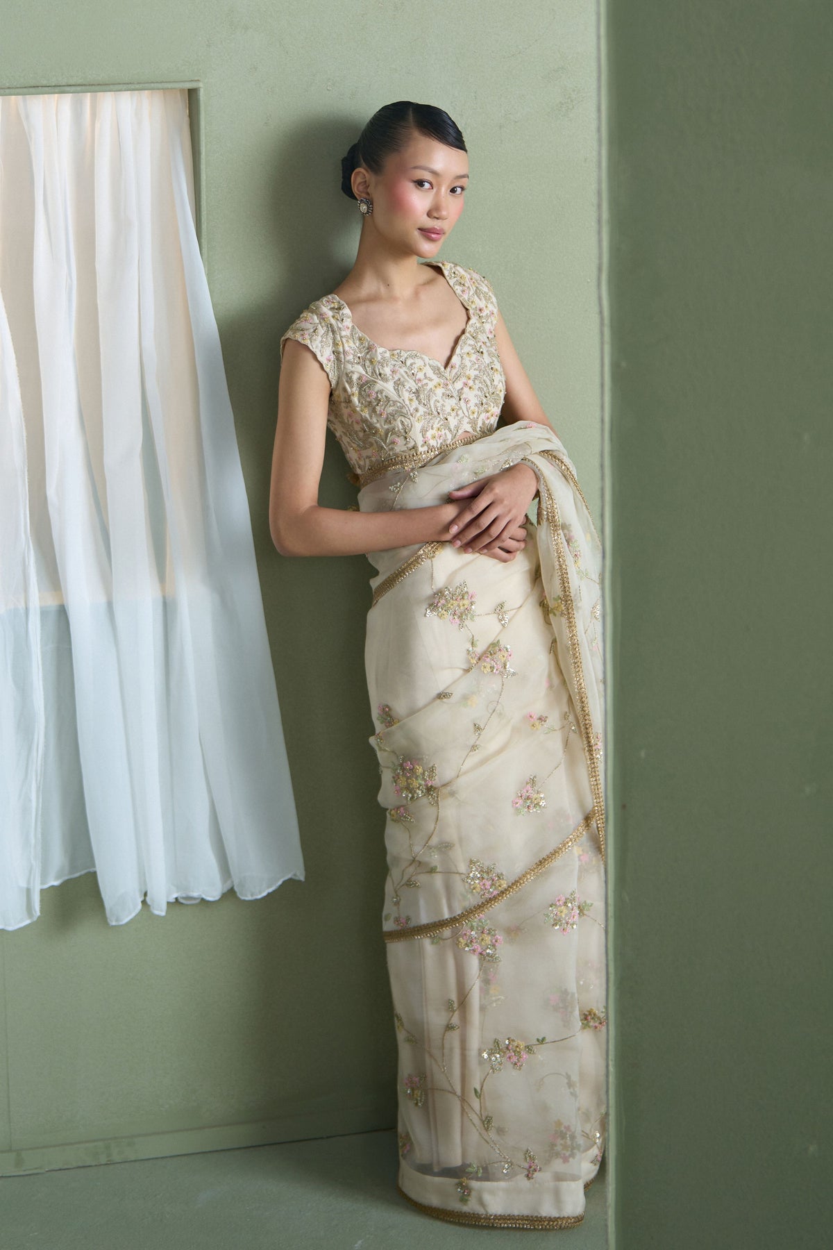 Cassia Jaal Saree Set
