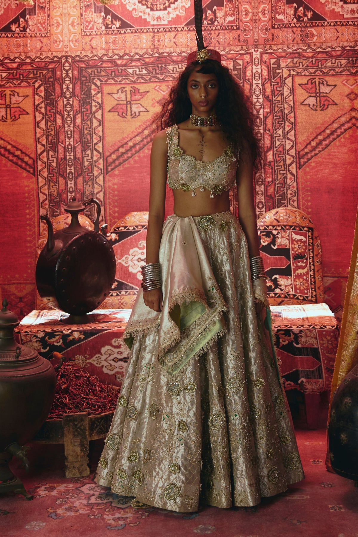 Pearl Gold Lehenga Set